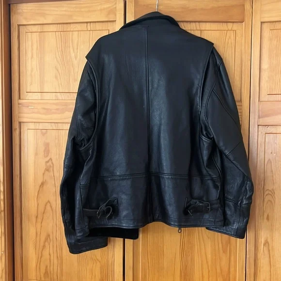 Wilson Black Leather Jacket for Men - Picture 4 of 5